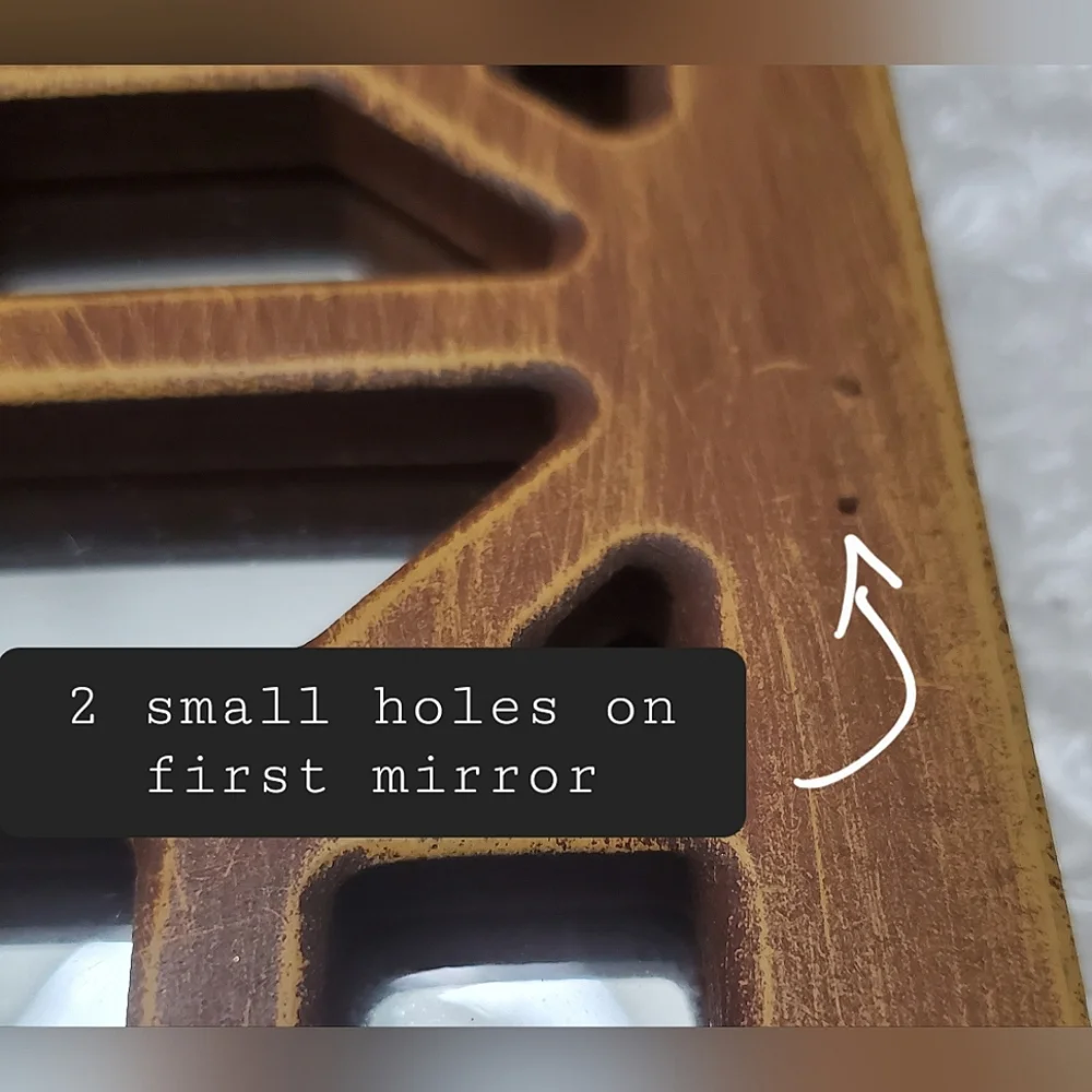 Wood Framed Mirror Set (2)